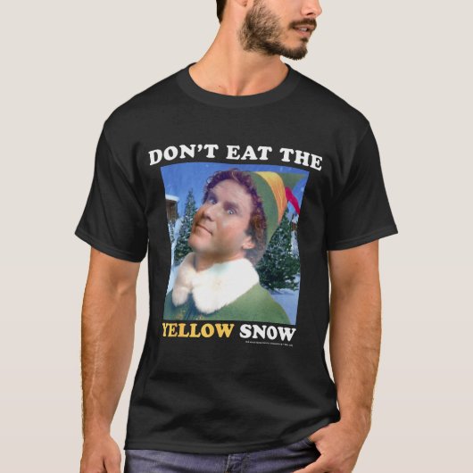 Elf Don't Eat The Yellow Snow  T-shirt (Voorkant)