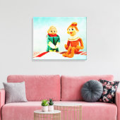 Elf eerste datum canvas afdruk (Insitu (Woonkamer))