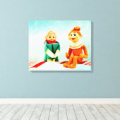 Elf eerste datum canvas afdruk (Insitu (Houten vloer))