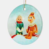 Elf eerste datum keramisch ornament (Links)