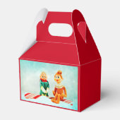 Elf eerste datum op rood bedankdoosjes (Achterkant)