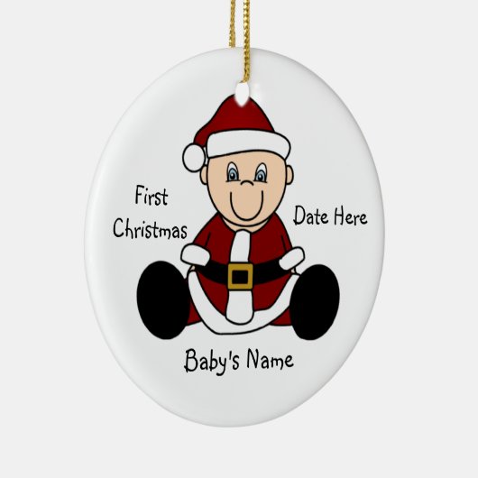 Elf Eerste Kerstversiering Keramisch Ornament (Rechts)