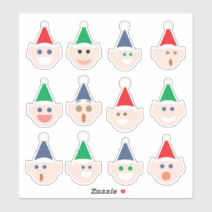 Elf (Elfen) geconfronteerd met leuke Cartoon vakan Sticker