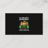 Elf en Chief Bauble Inspector Funny Christus Informatiekaartje (Voorkant)