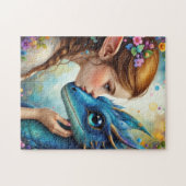 Elf en de draak legpuzzel (Horizontaal)