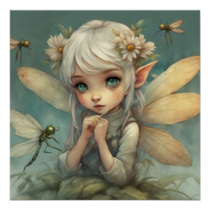 Elf en Dragonfly 2 Perfect Poster
