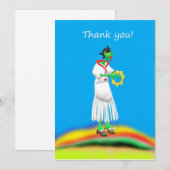 Elf en Tambourine Bedankkaart (Voorkant / Achterkant)