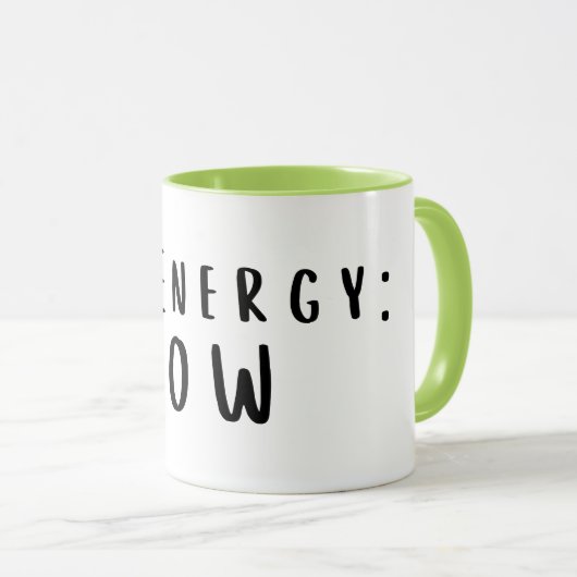 Elf Energy: Low Funny, Exhausted Mug (Devant droit)