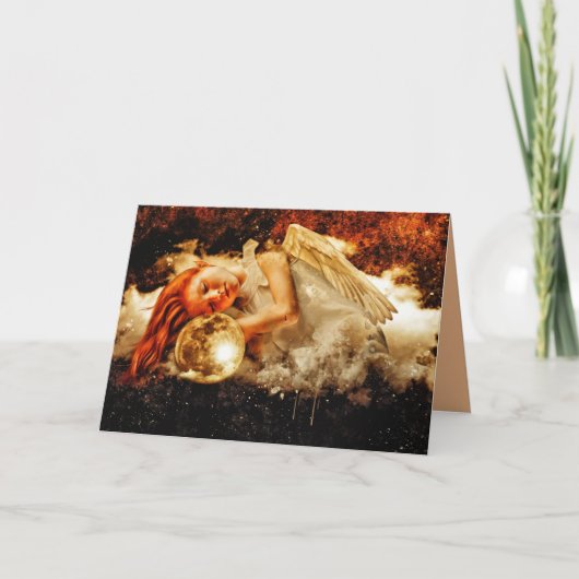 elf-engel-wenskaart feestdagen kaart (Voorkant)