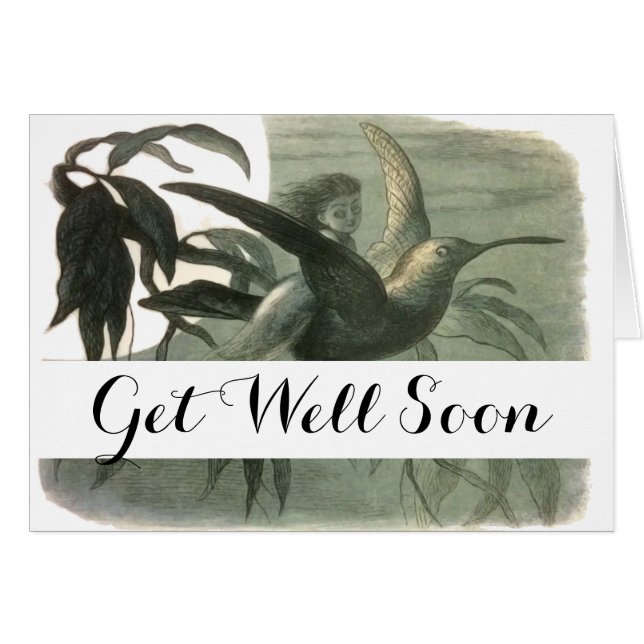 Elf Fairies Elves Lune Scène nocturne Oiseau Volan (Devant horizontal)