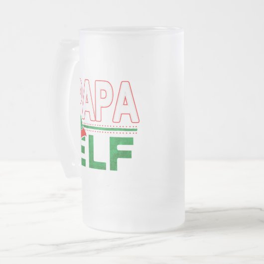 Elf Familie | Papa Elf Kerstvakantie #TeamElf Matglas Bierpul (Voorkant links)