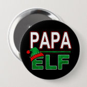 Elf Familie | Papa Elf Kerstvakantie #TeamElf Ronde Button 4,0 Cm (Voorkant /achterkant)