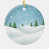 Elf Familie van 3 Kerstmis Keramisch Ornament (Achterkant)