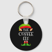 Elf Family Christmas Coffee Elf Sweater Matching C Sleutelhanger (Voorkant)