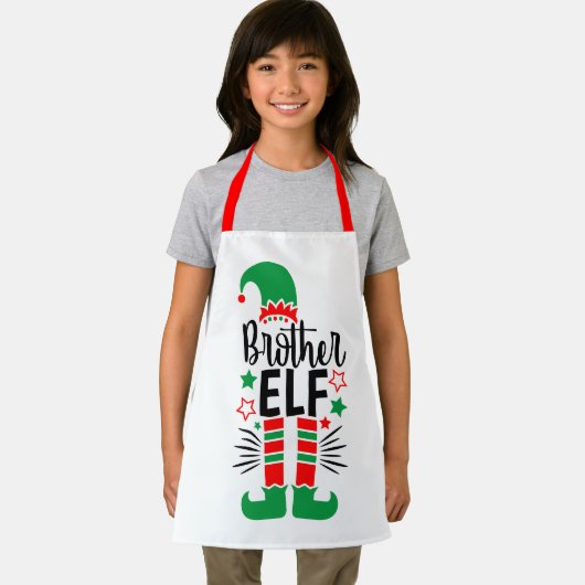 Elf Family Fun | Rood en Groen Broer Elf Schort (Insitu)