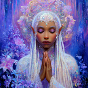 Elf Fantasy Art Zwarte Koningin Godin Poster
