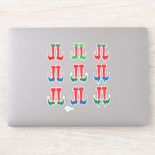 Elf Feet en Elf Heels kerstkaartjes Sticker