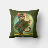 Elf Feline Fantasy Avontuur Kussen (Achterkant)