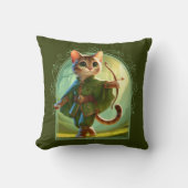 Elf Feline Fantasy Avontuur Kussen (Voorkant)