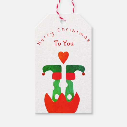 Elf Gift Label Cadeaulabel (Voorkant)