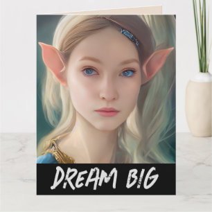 ELF GIRL FANTASY DREAM BIG BIRTHDAY-KAARTEN VOOR H KAART