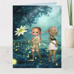 ELF GIRLS BESTIES BFF BIRTHDAY Wenskaarten Kaart