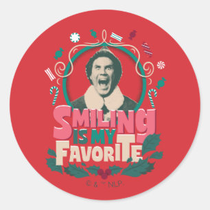 Elf - Glimlachen is mijn favoriet Ronde Sticker