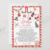 Elf Goodbye Brief Afscheid van Elf Christmas Kaart (Voorkant)