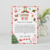 elf goodbye letter - elf return letter invitation (Debout devant)