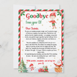 Elf Goodbye Letter Goodbye from Elf Christmas Kaart