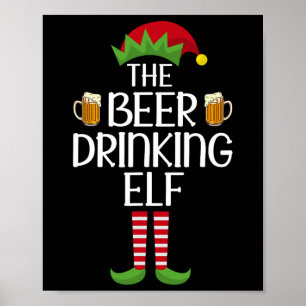 Elf Groep Matching Familie Xmas Kostuum Het Bier D Poster