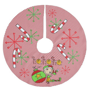 Elf Ho Ho Holiday Tree Skirt Kerstboom Rok