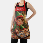 Elf Holiday Gingerbread Apron Schort (Insitu)