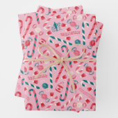 Elf Holiday Snoep Pattern Inpakpapier Vel (In situ)