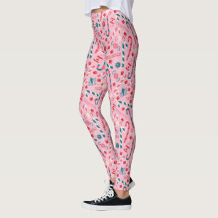 Elf Holiday Snoep Pattern Leggings