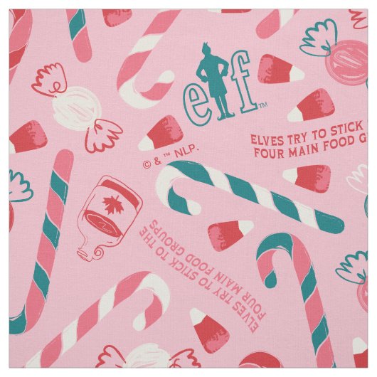 Elf Holiday Snoep Pattern Stof (Swatch)