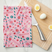 Elf Holiday Snoep Pattern Theedoek (Quarter Fold)