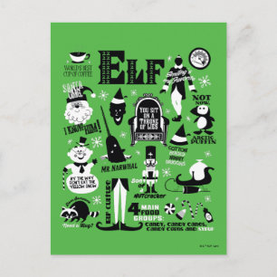 Elf Icons & Movie Quotes Briefkaart