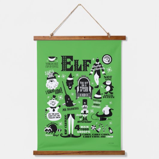Elf Icons & Movie Quotes Hangend Wandkleed (Voorkant)