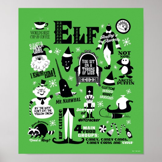Elf Icons & Movie Quotes Poster (Voorkant)