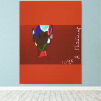 Elf Kaart Kunst Opgespannen Canvas Print