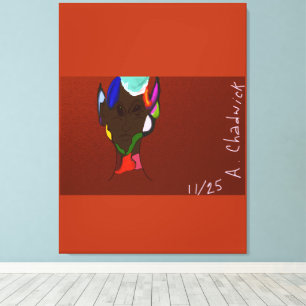 Elf Kaart Kunst Opgespannen Canvas Print
