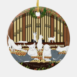 Elf Katten Piping... dubbelzijdig Keramisch Ornament