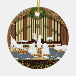 Elf Katten Piping... kerstboom Keramisch Ornament