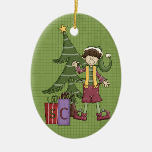 Elf Keramische kerstversiering Keramisch Ornament