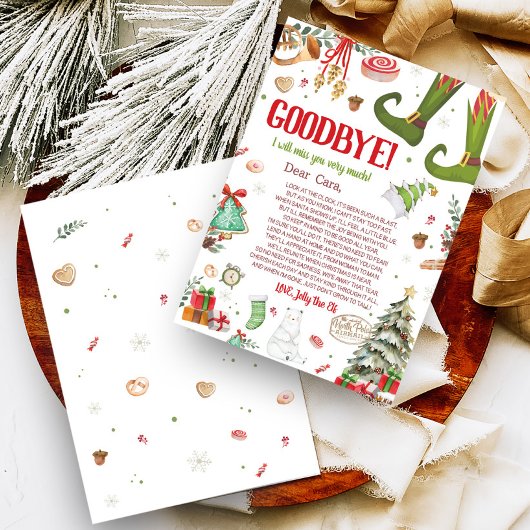 Elf Kerst Afscheidsbrief Kaart