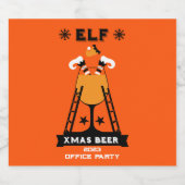 Elf kerst Drink Bier Etiket (Enkel label)