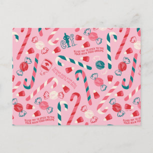 Elf Kerst Koffiebonen Patroon Feestdagenkaart