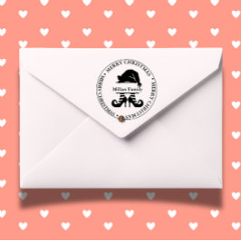 Elf kerst meisje thema  zelfinktende stempel