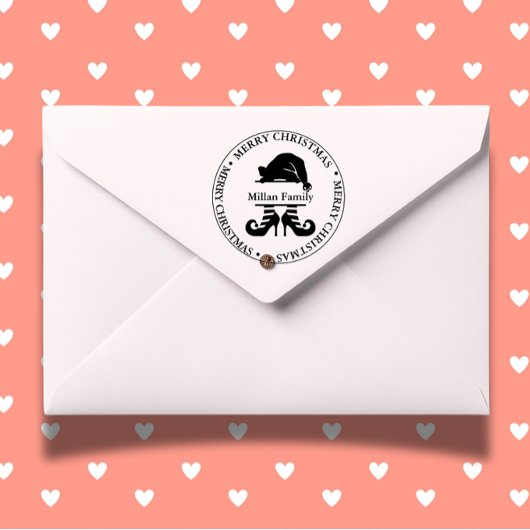 Elf kerst meisje thema  zelfinktende stempel